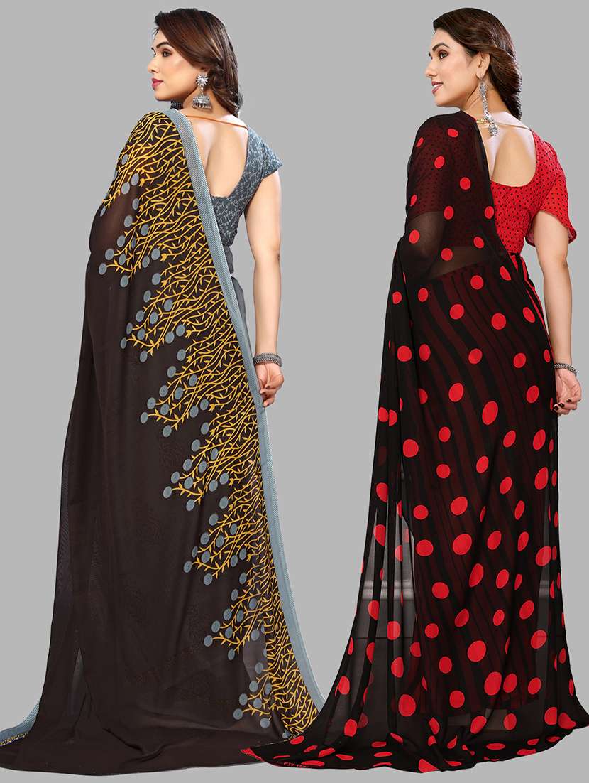 women pack of 2 casual wear sarees - 21440889 -  Standard Image - 1