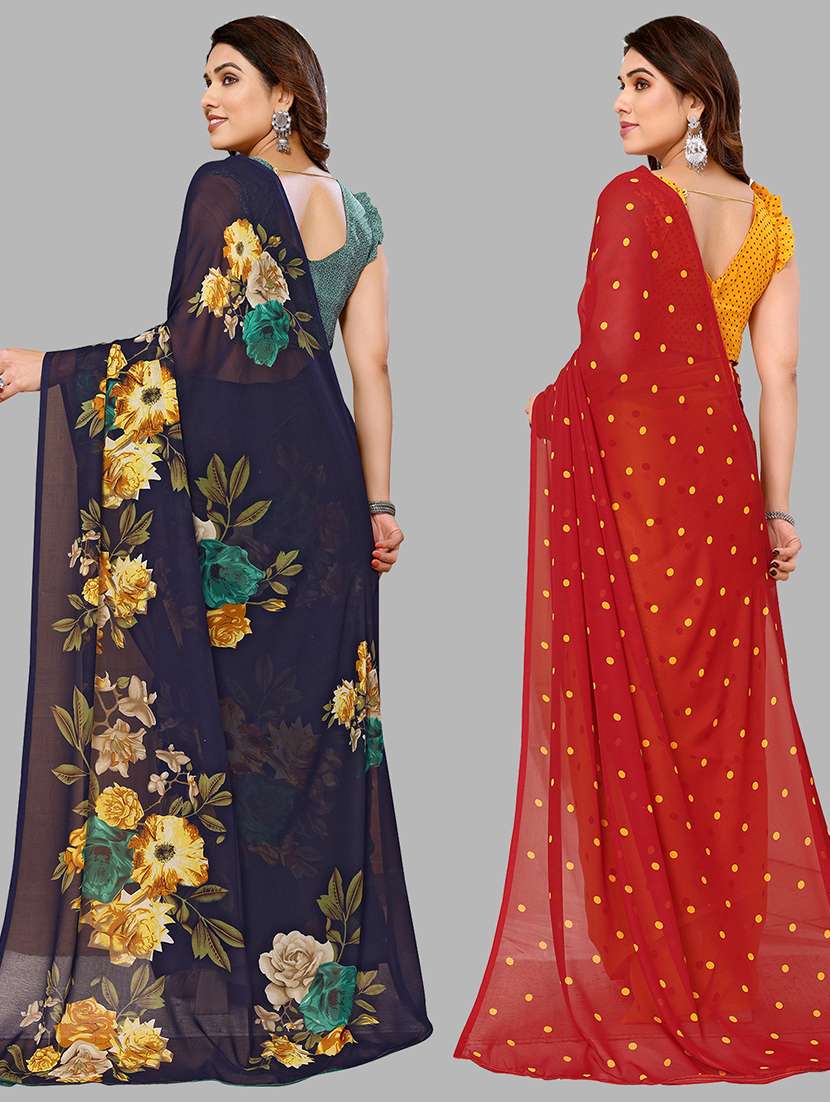  women pack of 2 casual wear combo sarees - 21441499 -  Standard Image - 1