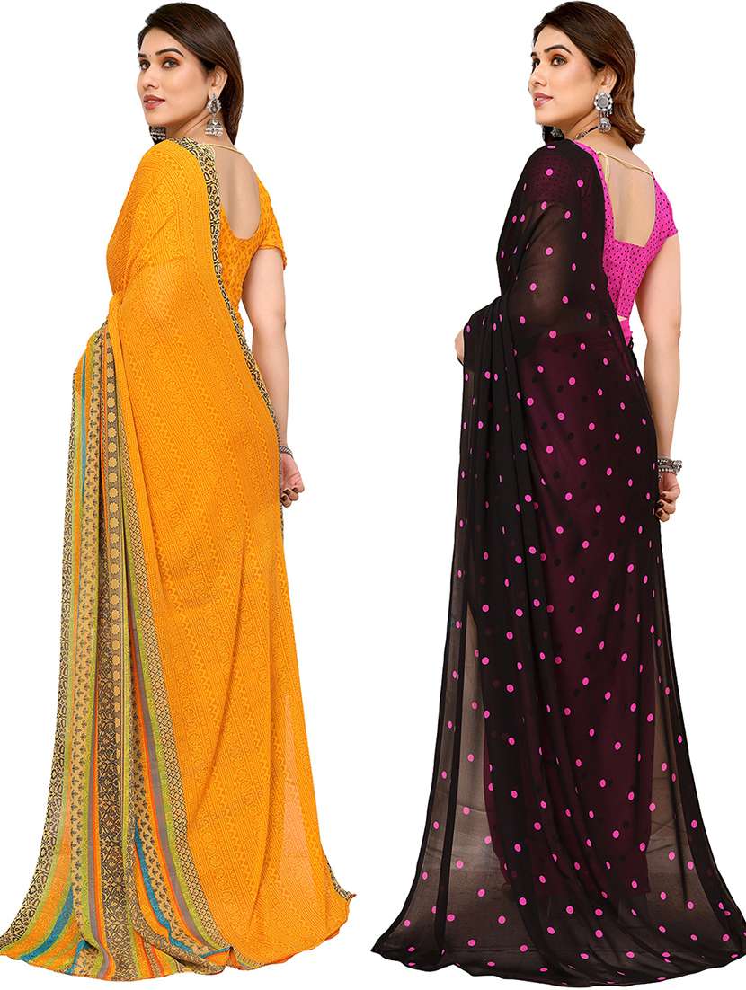  women pack of 2 casual wear combo sarees - 21441539 -  Standard Image - 1