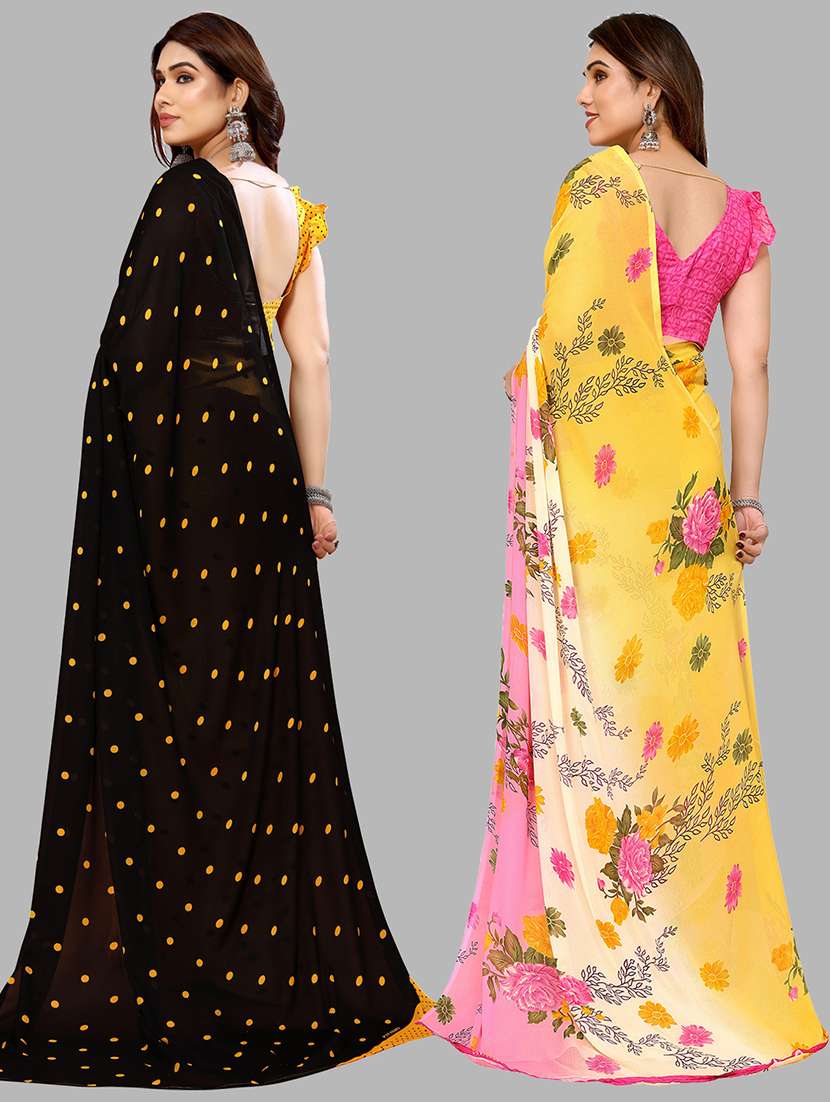 pack of 2 printed casual wear sarees - 21441548 -  Standard Image - 1