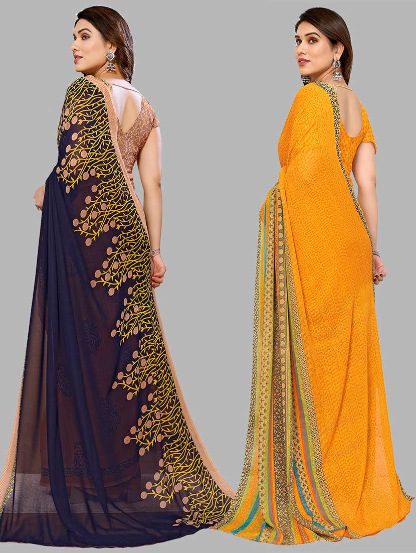  women pack of 2 casual wear combo sarees - 21441585 -  Standard Image - 1