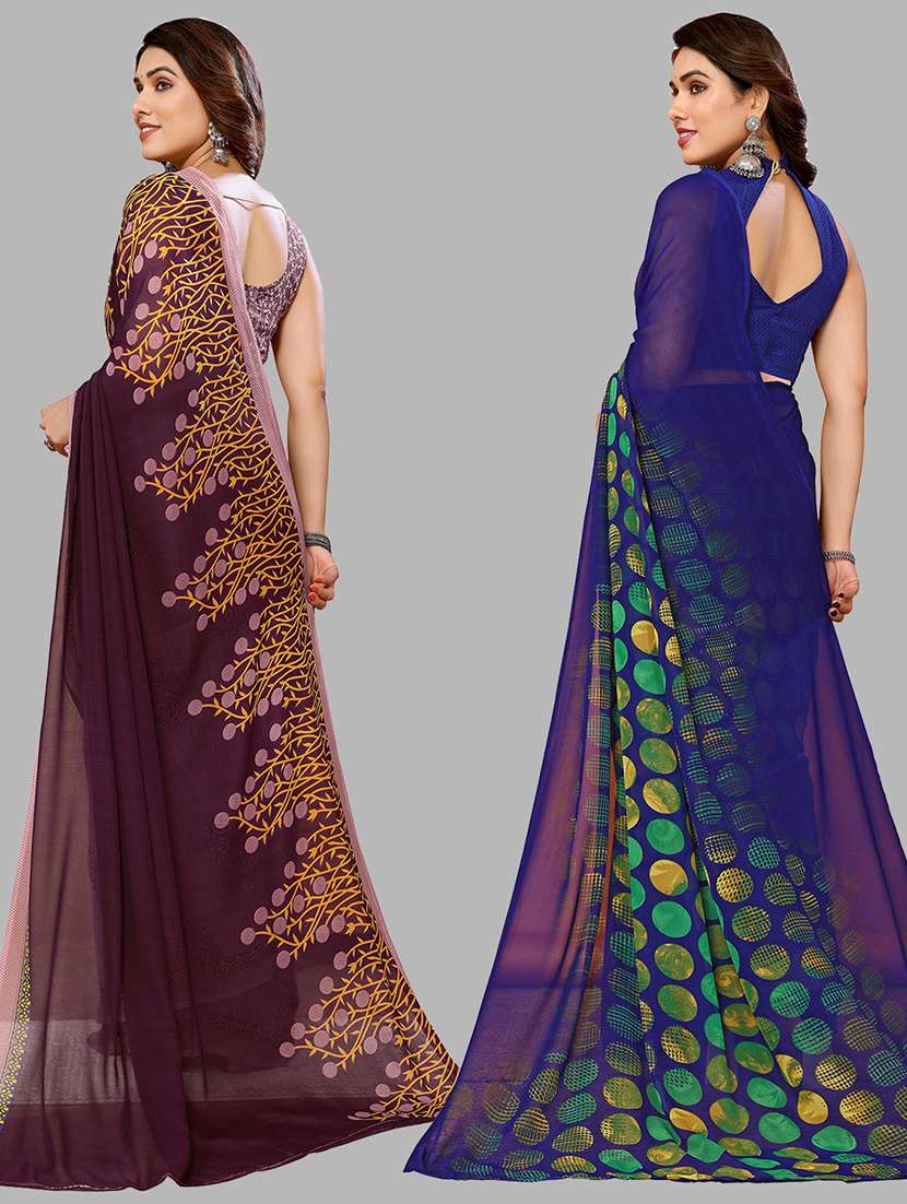 pack of 2 casual wear sarees - 21441614 -  Standard Image - 1