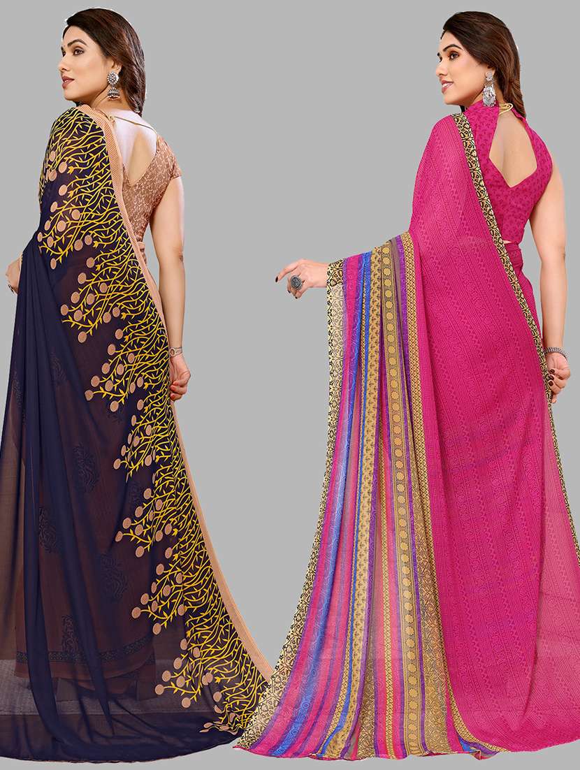  women pack of 2 casual wear combo sarees - 21441619 -  Standard Image - 1