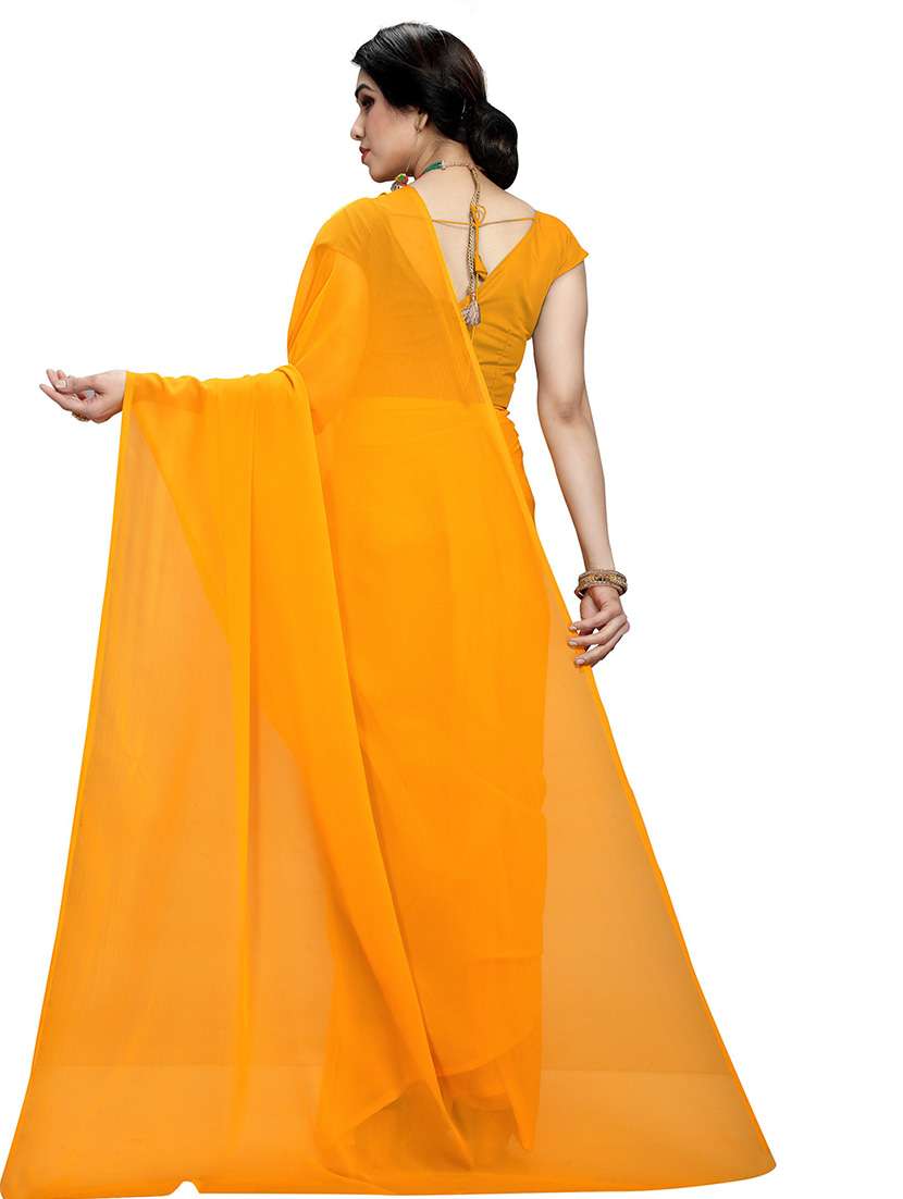 women plain casual wear saree with blouse - 21443867 -  Standard Image - 1