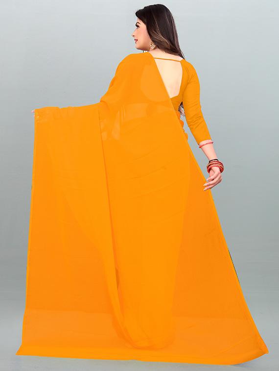 women plain casual wear saree with blouse - 21443890 - Standard Image - 1
