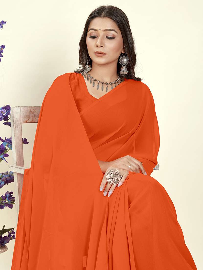 women casual wear georgette saree with blouse - 21443910 -  Standard Image - 1