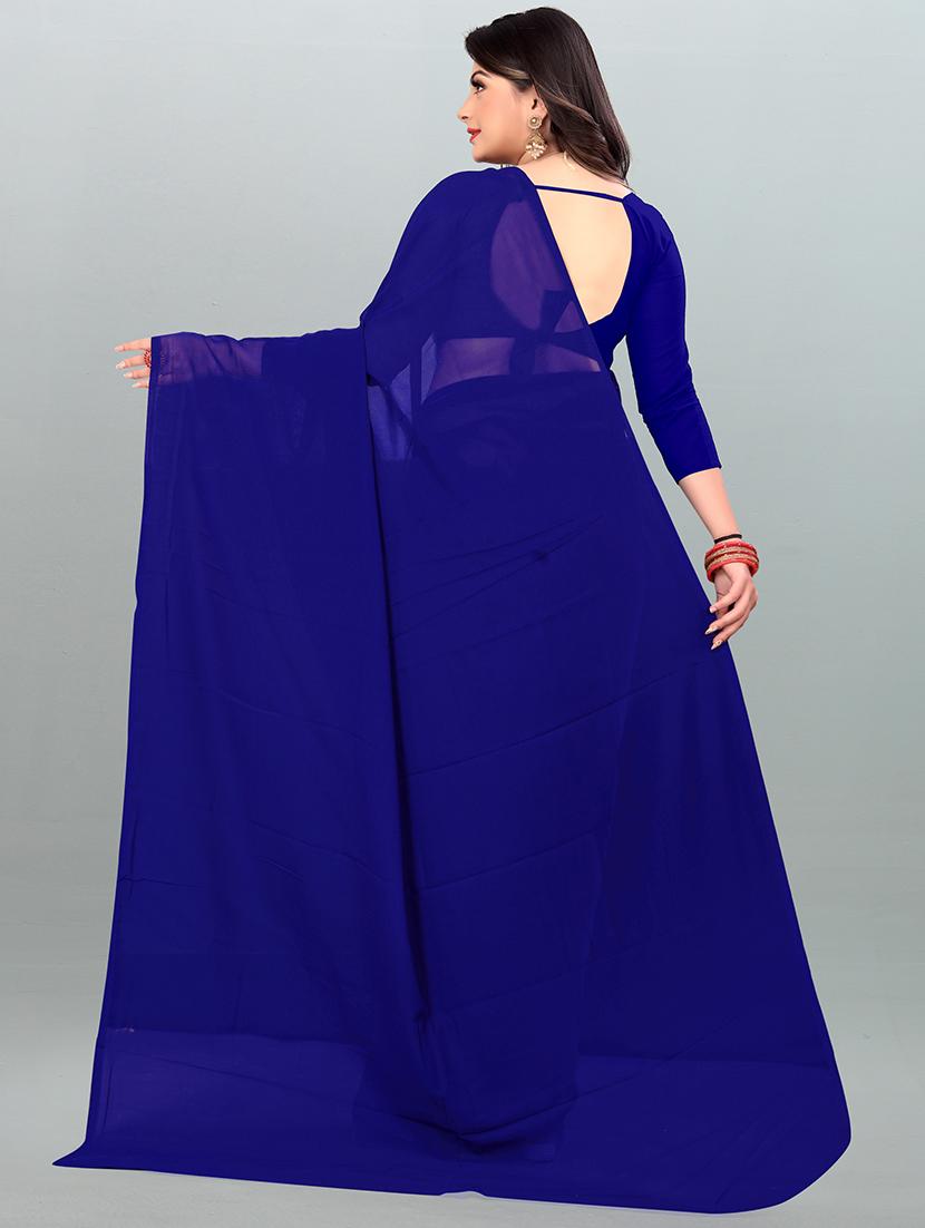 women casual wear georgette saree with blouse - 21443914 -  Standard Image - 1