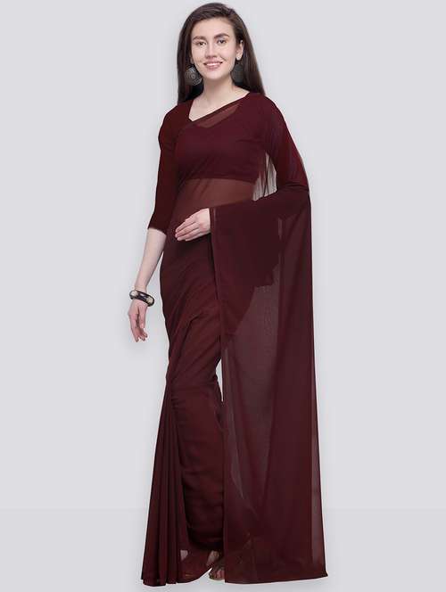 women casual wear georgette saree with blouse - 21443916 -  Standard Image - 0