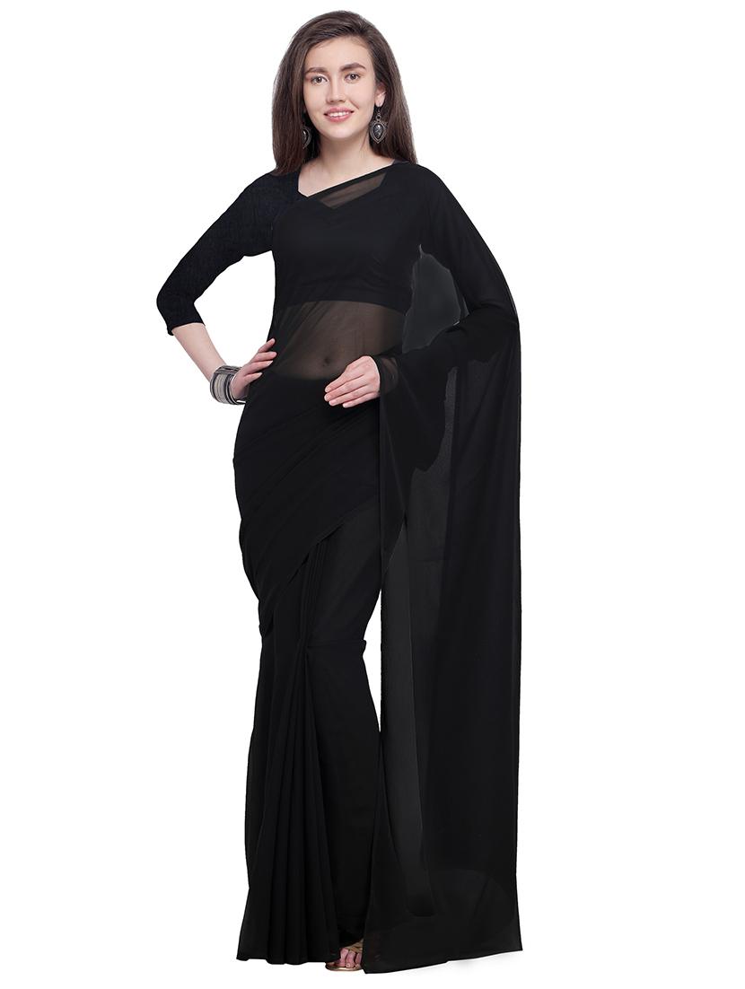 women casual wear georgette saree with blouse - 21443922 - Zoom Image - 0