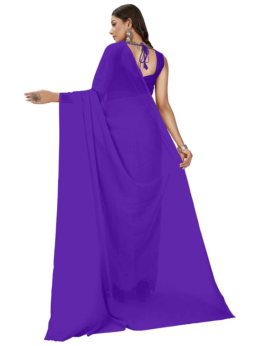 women casual wear georgette saree with blouse - 21443924 -  Standard Image - 1