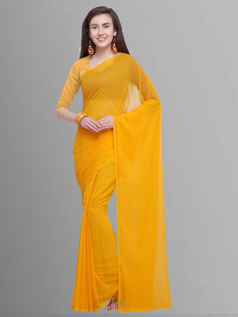 women casual wear georgette saree with blouse - 21444078 - Zoom Image - 0