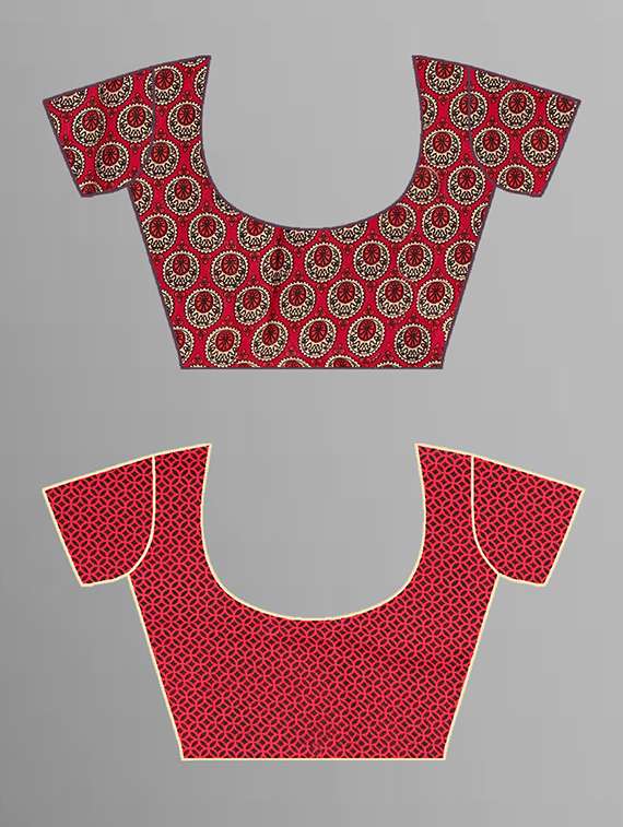 women pack of 2 casual wear combo sarees with blouse - 21444095 -  Standard Image - 1