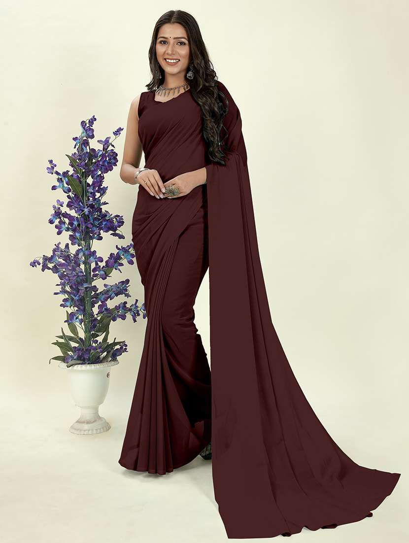 women casual wear georgette saree with blouse