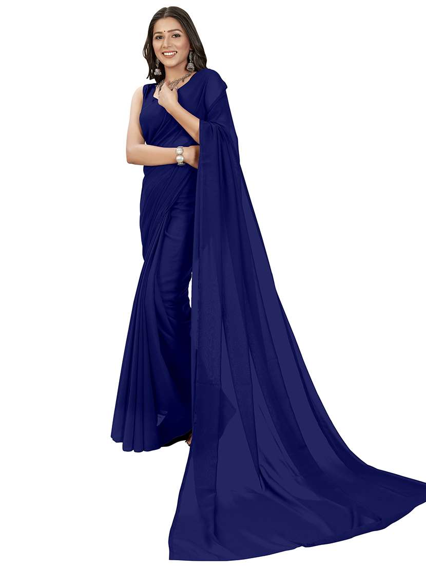 women casual wear georgette saree with blouse