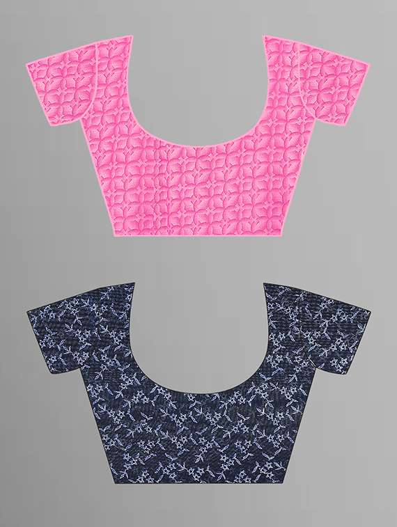 pack of 2 printed casual wear sarees with blouse - 21444707 -  Standard Image - 1