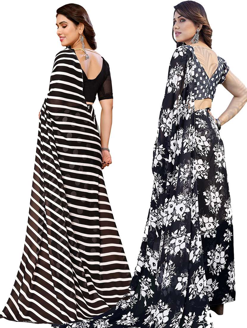 Pack Of 2 Casual Wear Sarees With Blouse - 21445592 -  Standard Image - 1