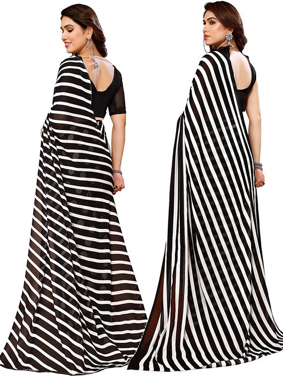 pack of 2 casual wear sarees with blouse - 21445961 -  Standard Image - 1