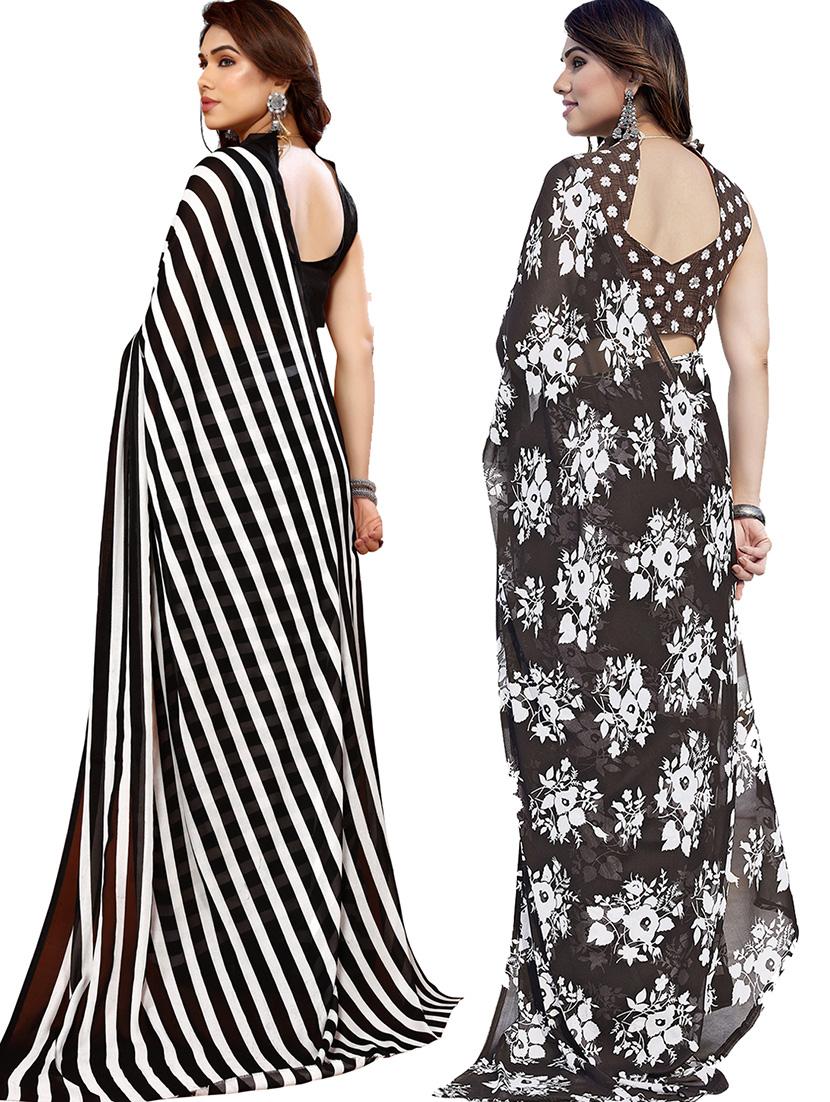 pack of 2 casual wear combo sarees with blouse - 21445979 - Standard Image - 1