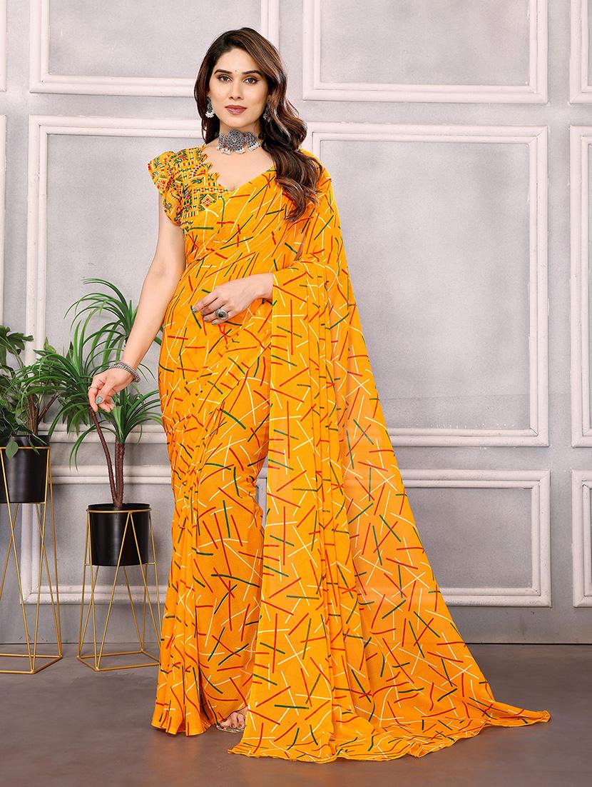 women printed casual wear saree with blouse - 21446227 -  Zoom Image - 0