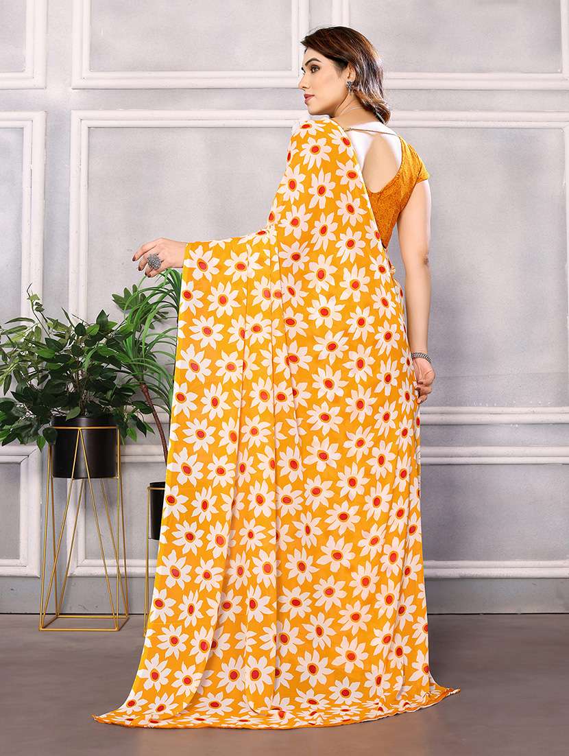 women casual wear georgette saree with blouse - 21446516 -  Standard Image - 1