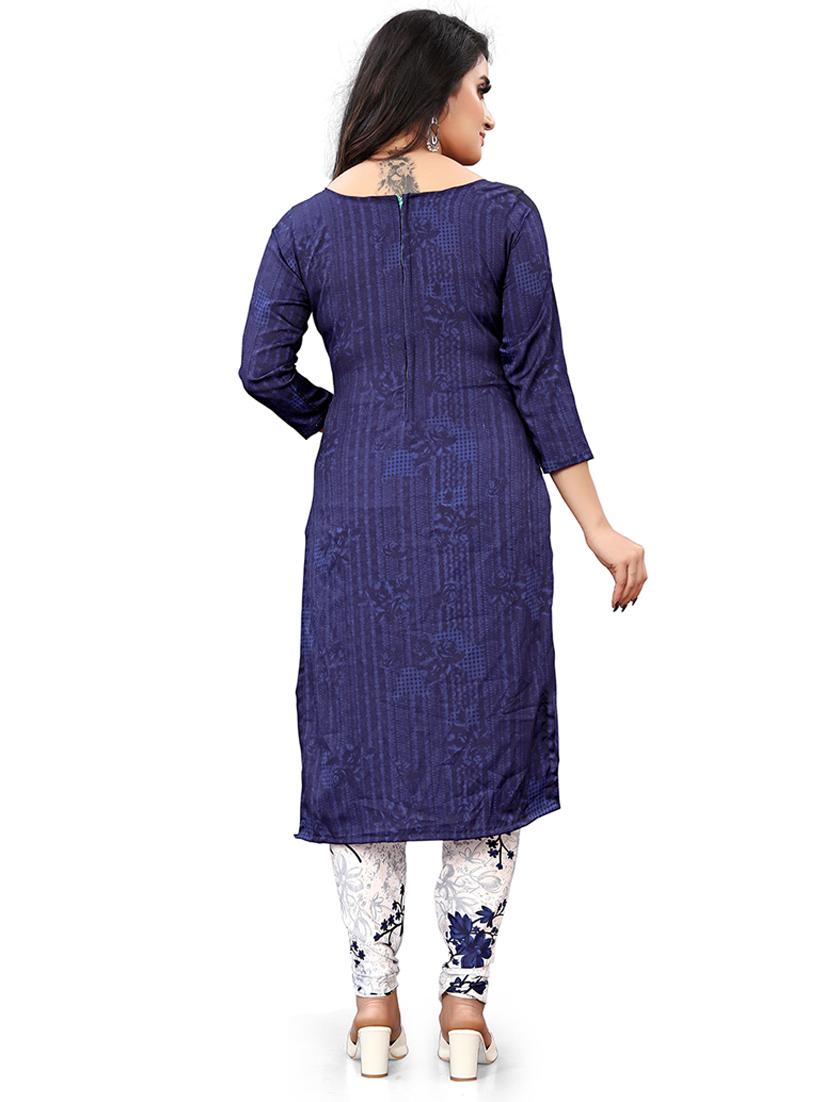 women navy blue unstitched suit - 21447327 -  Standard Image - 1