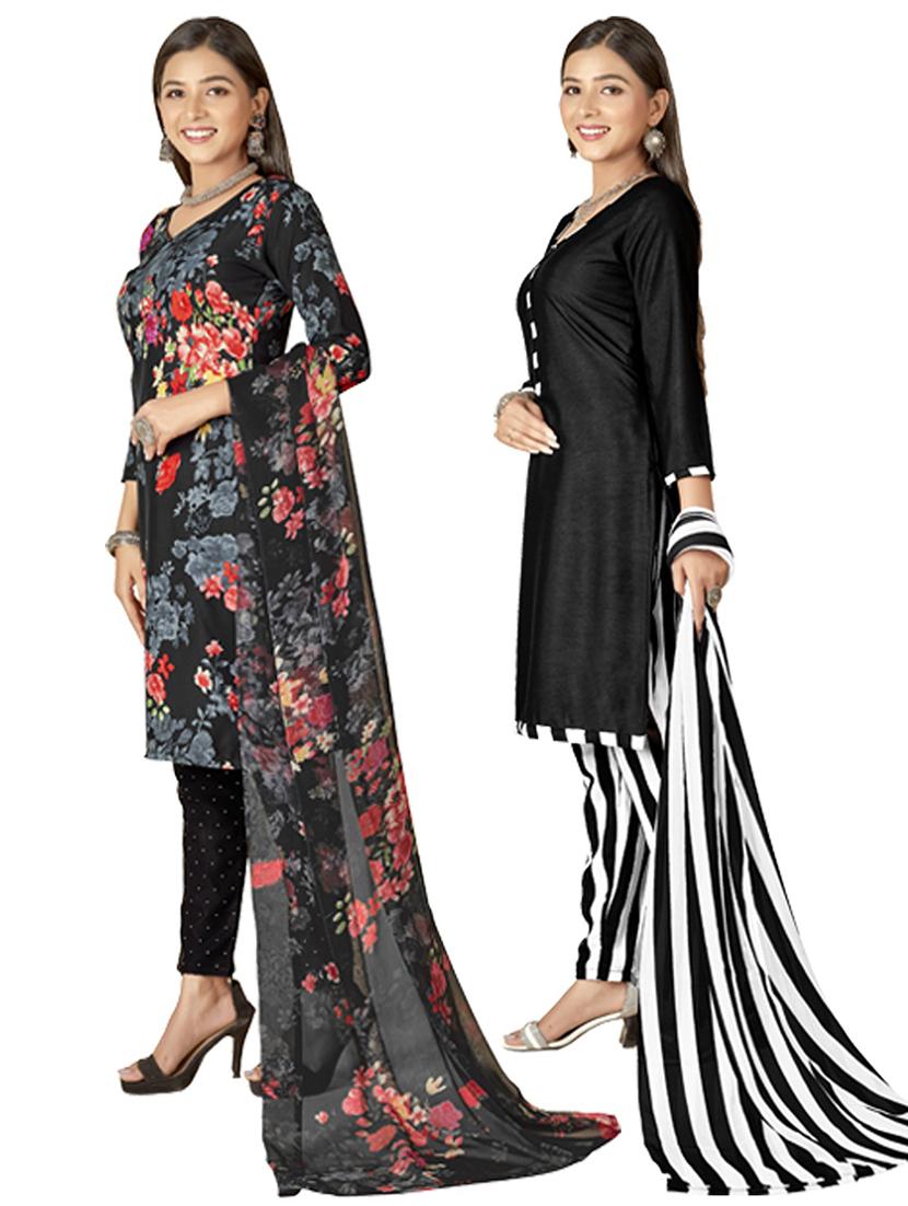 pack of 2 printed unstitched suit set - 21447356 - Standard Image - 1