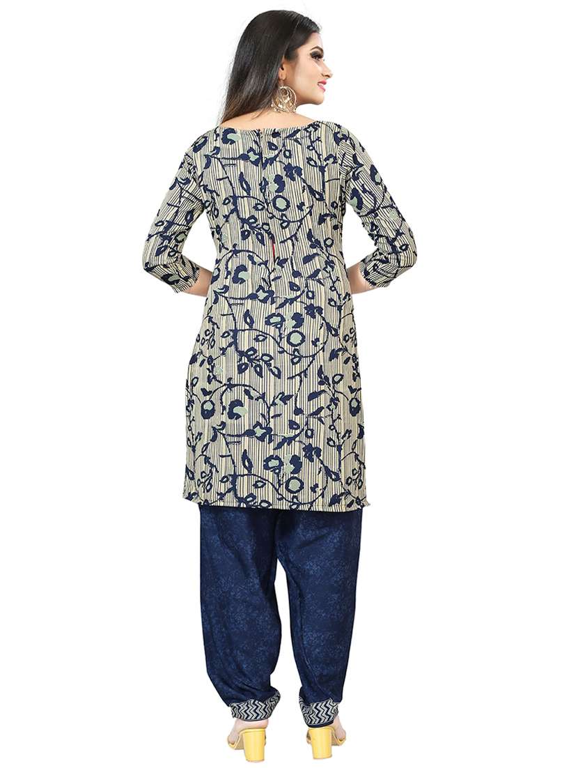 women navy blue unstitched suit - 21447359 -  Standard Image - 1