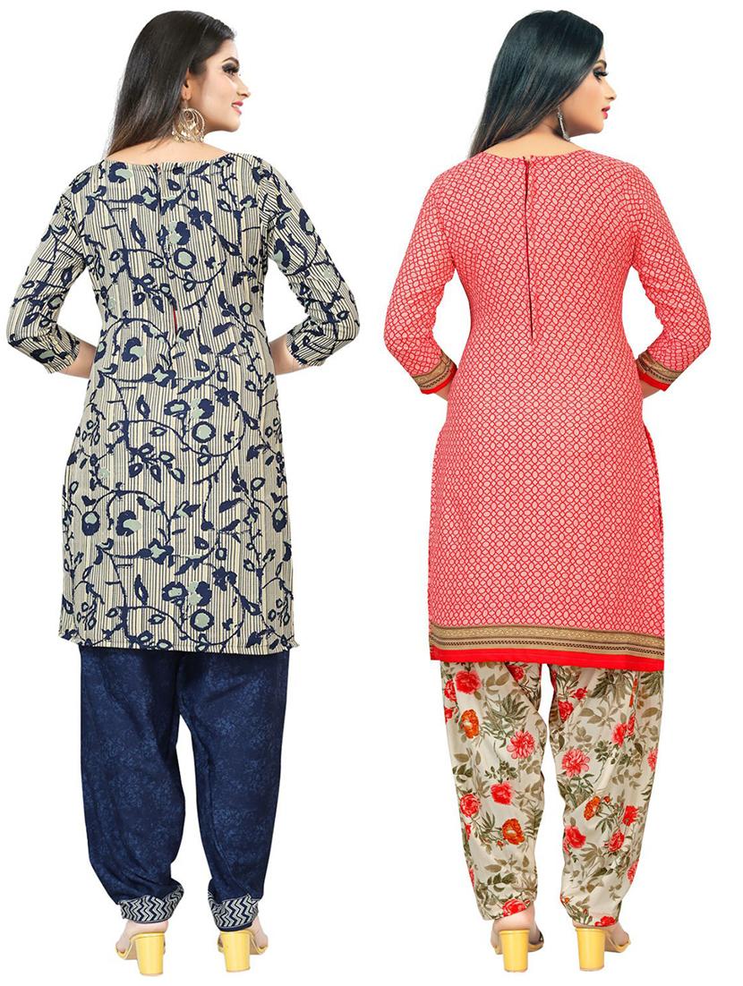 pack of 2 printed unstitched suit set - 21447368 - Standard Image - 1