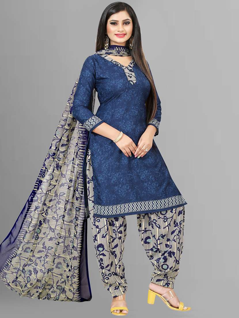 women navy blue unstitched suit