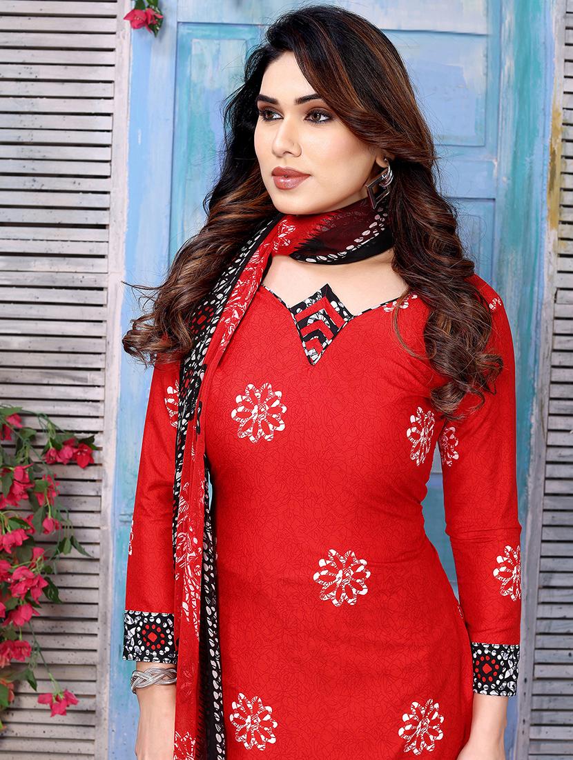 women red unstitched suit - 21449516 - Standard Image - 4