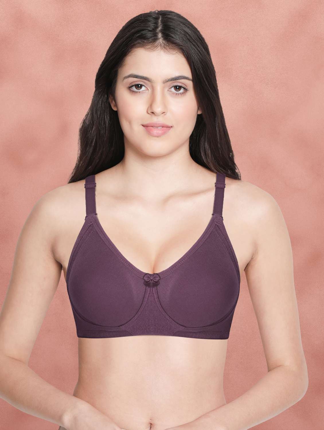 purple polyamide regular bra