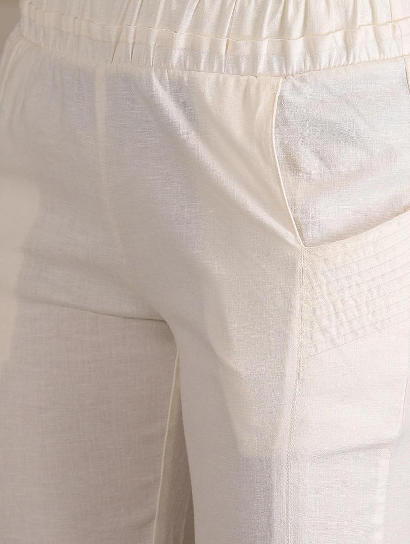 women white cotton culottes - 21450324 - Standard Image - 4