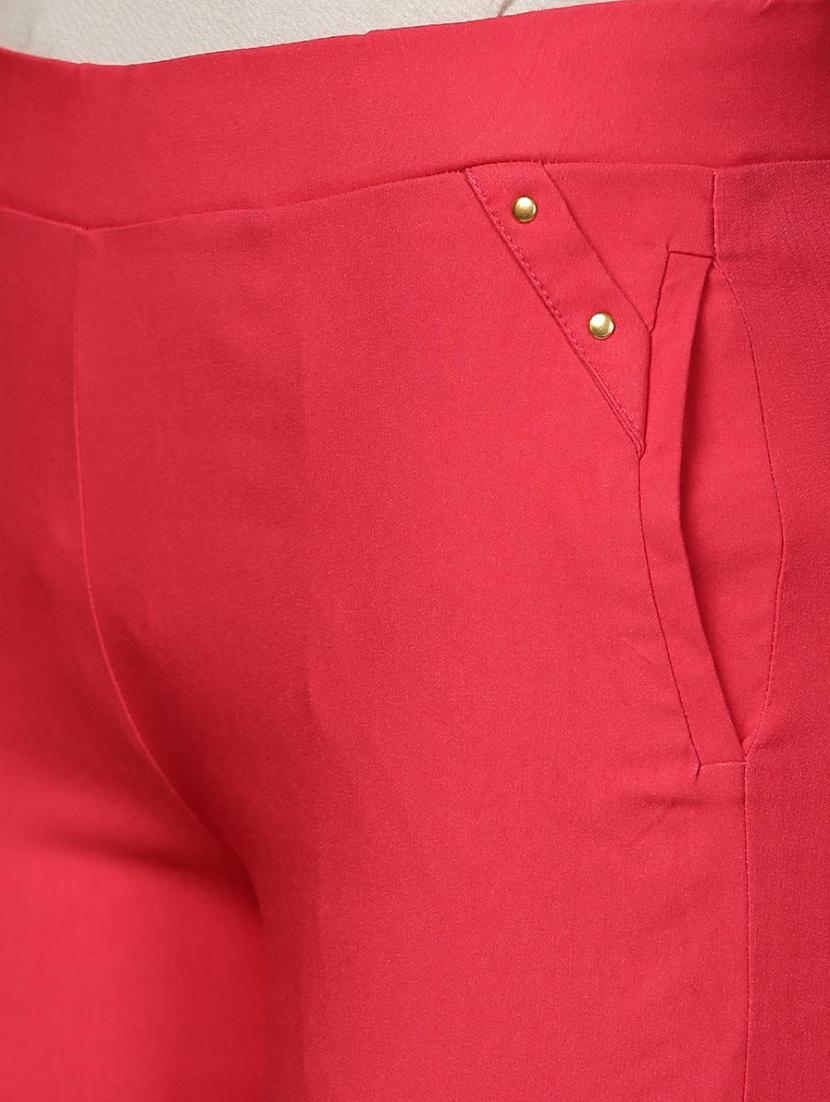 women pink cotton culottes - 21450345 - Standard Image - 4