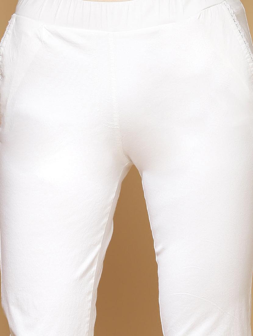 women white cotton cigarette pants - 21450349 - Standard Image - 4