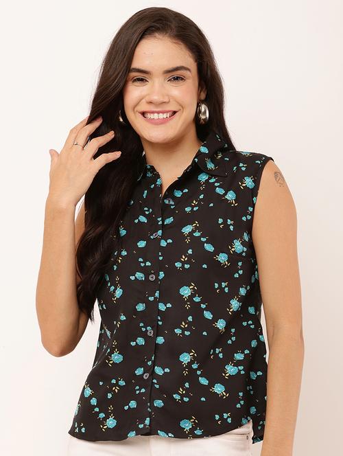 women black printed regular shirt - 21450374 - Standard Image - 0
