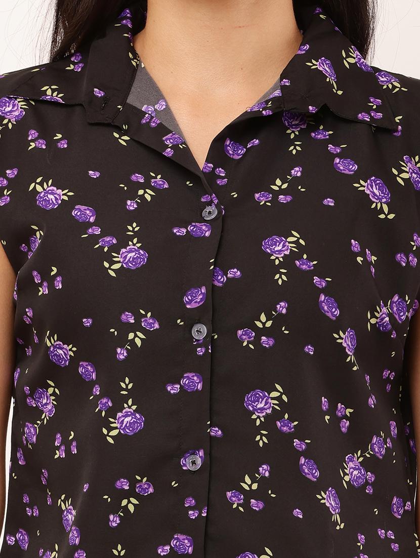 women black printed regular shirt - 21450376 - Standard Image - 4
