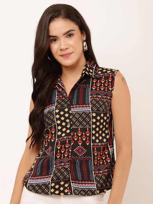 women black printed regular shirt - 21450377 -  Standard Image - 0