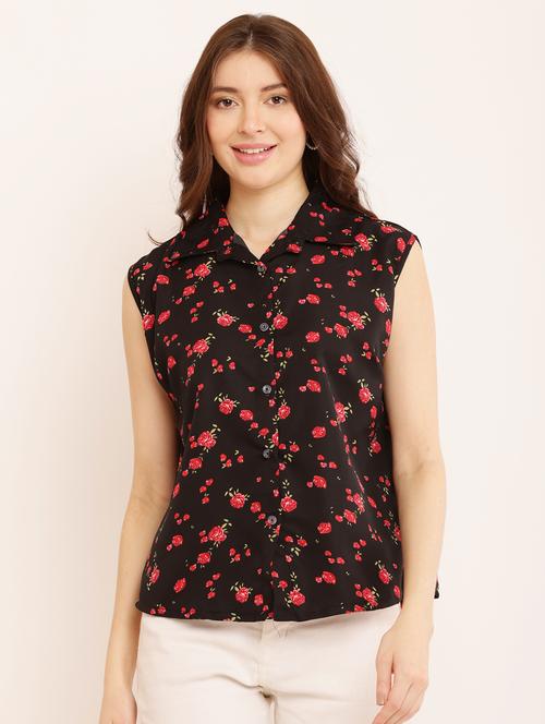 women black printed regular shirt - 21450379 - Standard Image - 0