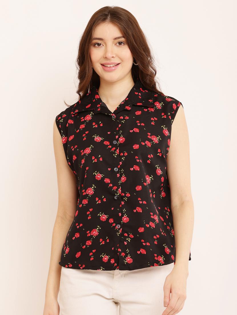 women black printed regular shirt - 21450379 - Zoom Image - 0