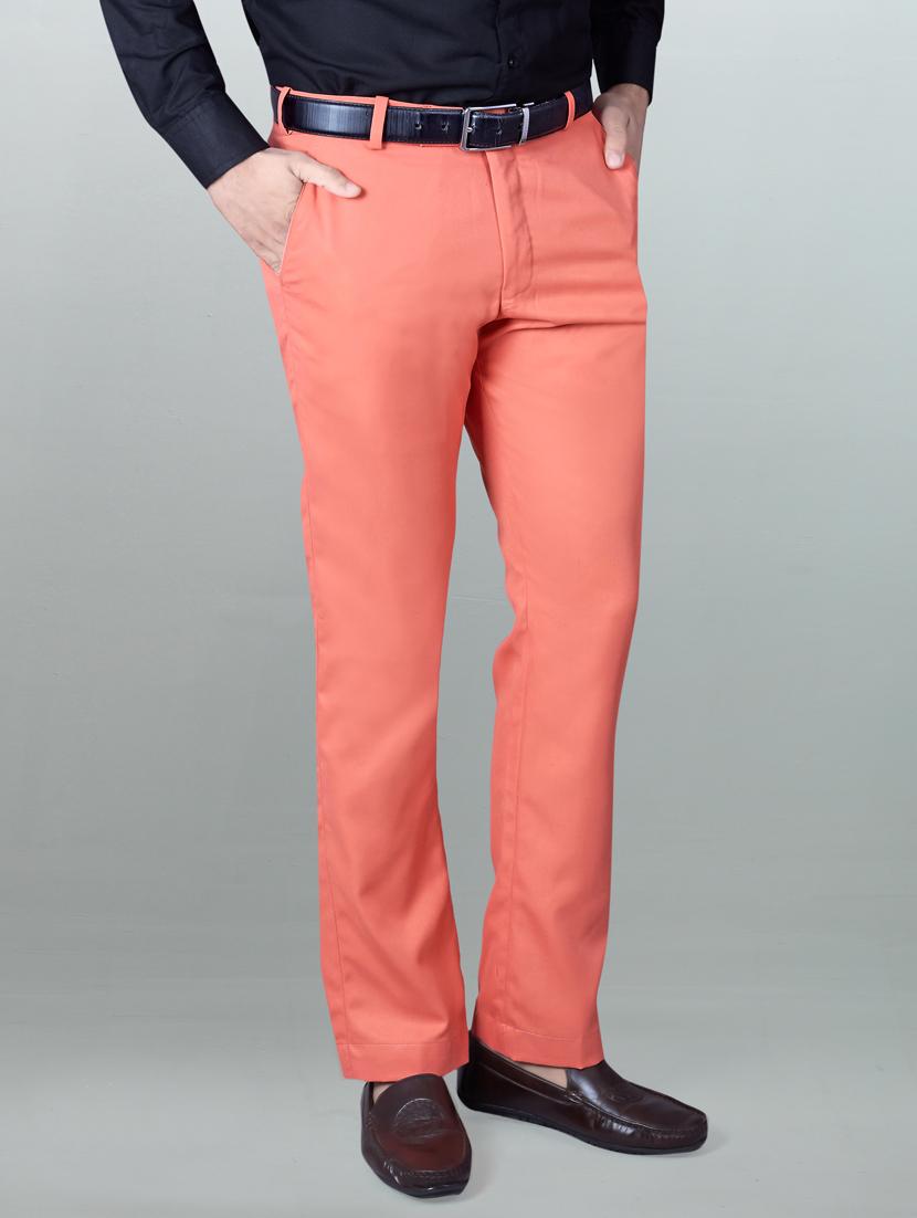 men coral cotton blend casual trouser - 21450533 - Standard Image - 1