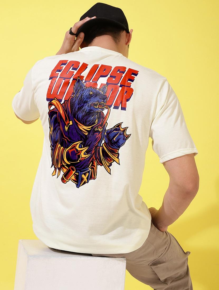 men round neck back print t-shirt - 21450557 - Standard Image - 1
