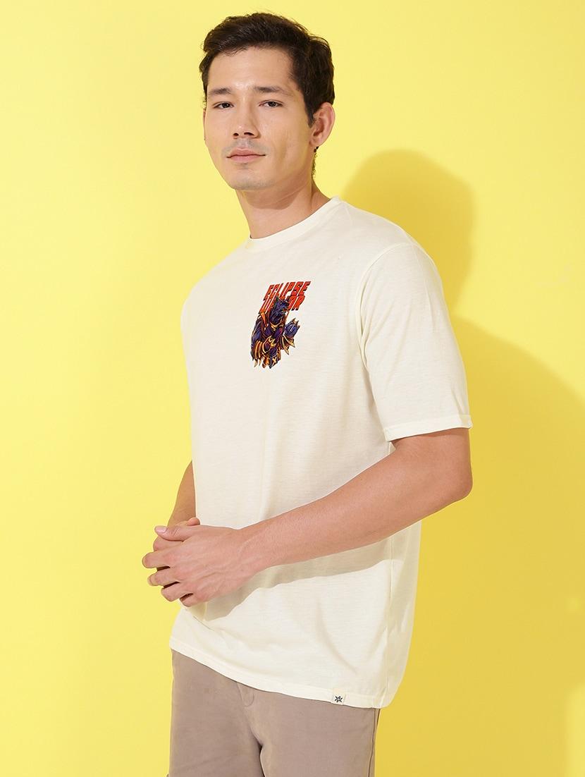 men round neck back print t-shirt - 21450557 - Standard Image - 4