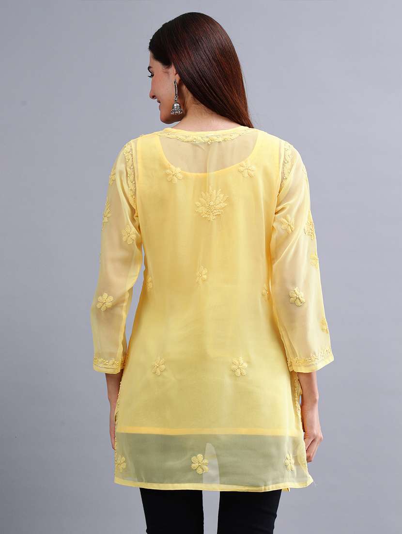 women chikankari straight kurti - 21450823 -  Standard Image - 4