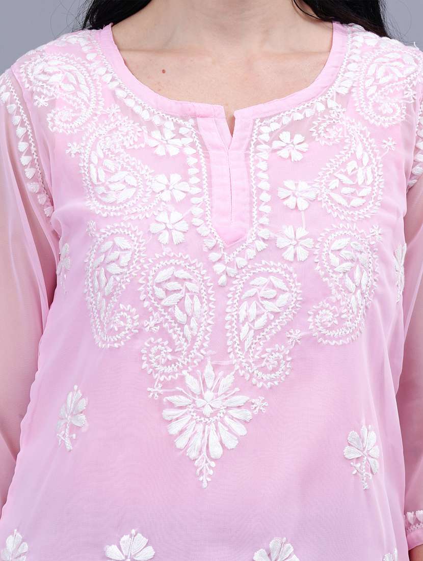 women chikankari straight kurti - 21450829 -  Standard Image - 6