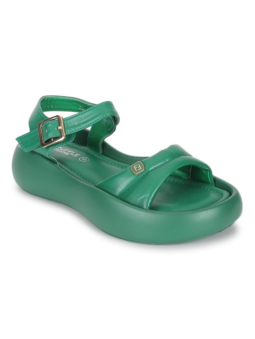 women green solid wedge - 21451190 - Zoom Image - 0