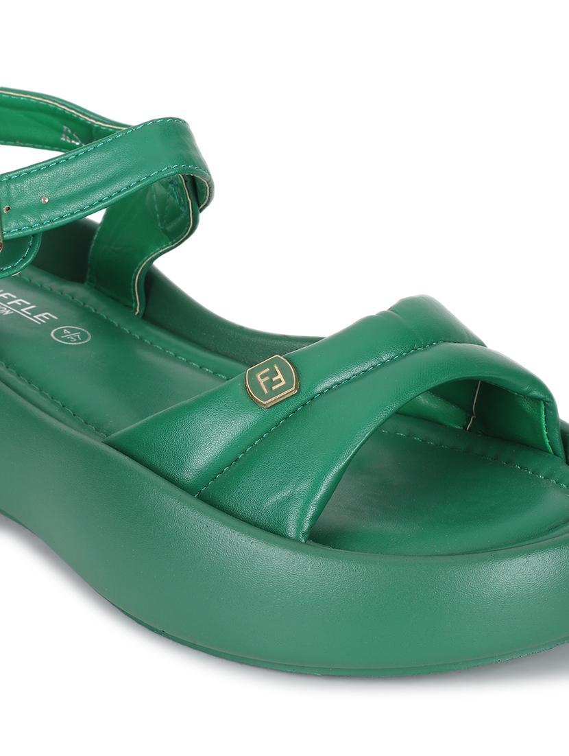 women green solid wedge - 21451190 - Standard Image - 4