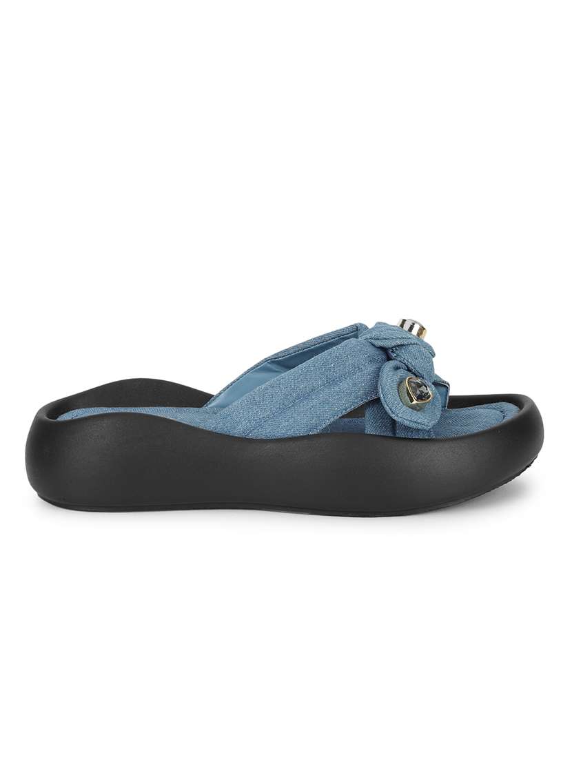 women blue slides  - 21451193 -  Standard Image - 1
