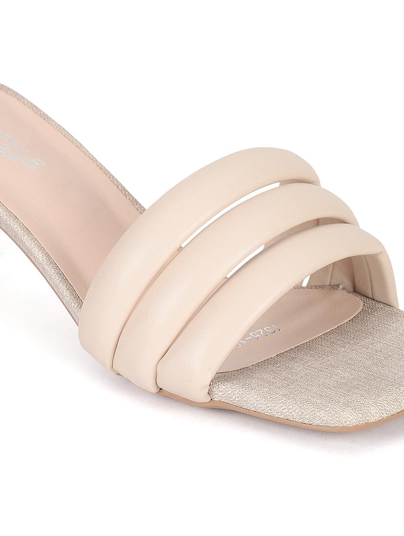 women beige slip on sandal - 21451194 - Standard Image - 4