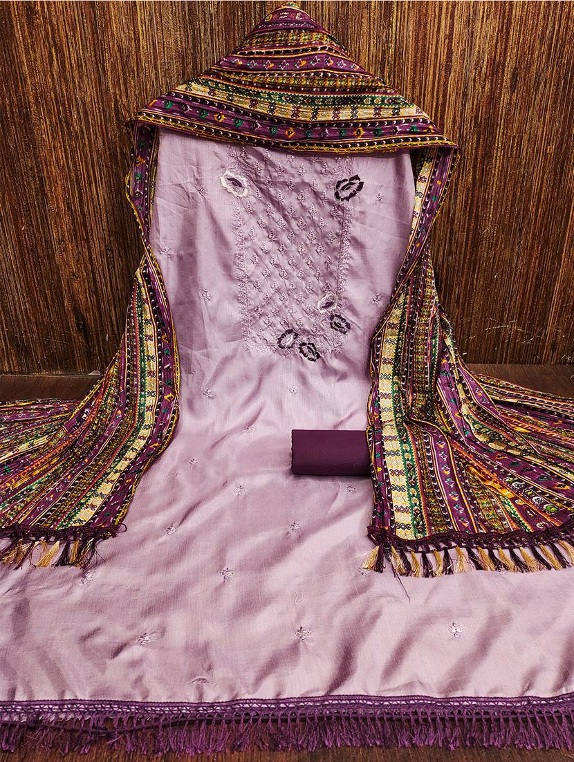 embroidered unstitched suit set - 21451202 -  Standard Image - 1
