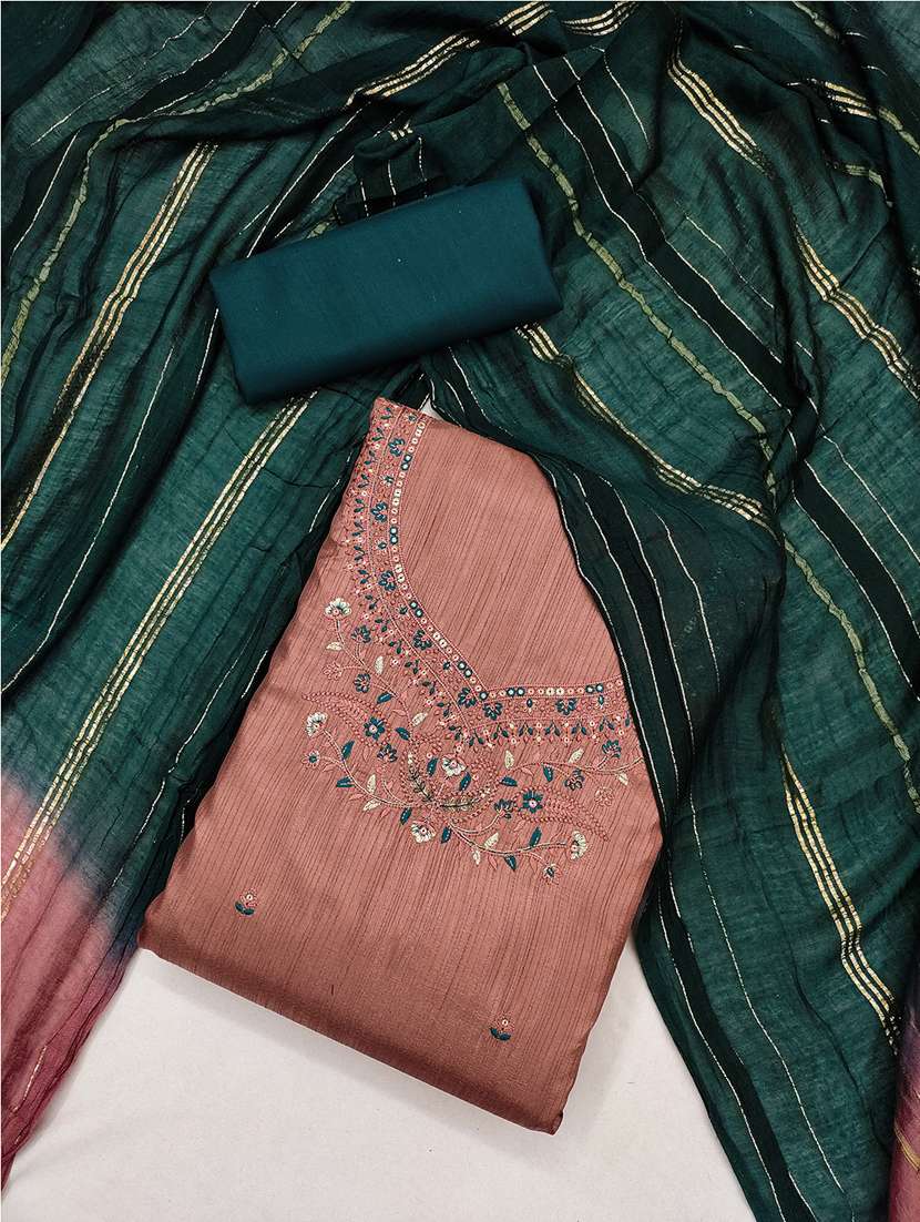 embroidered unstitched suit set - 21451231 - Standard Image - 1